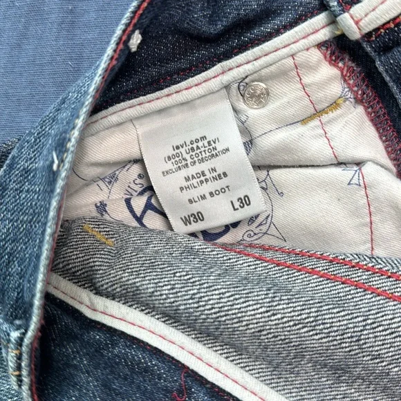 Levi's Slim Men Jeans - Dark Blue - Picture 4 of 7